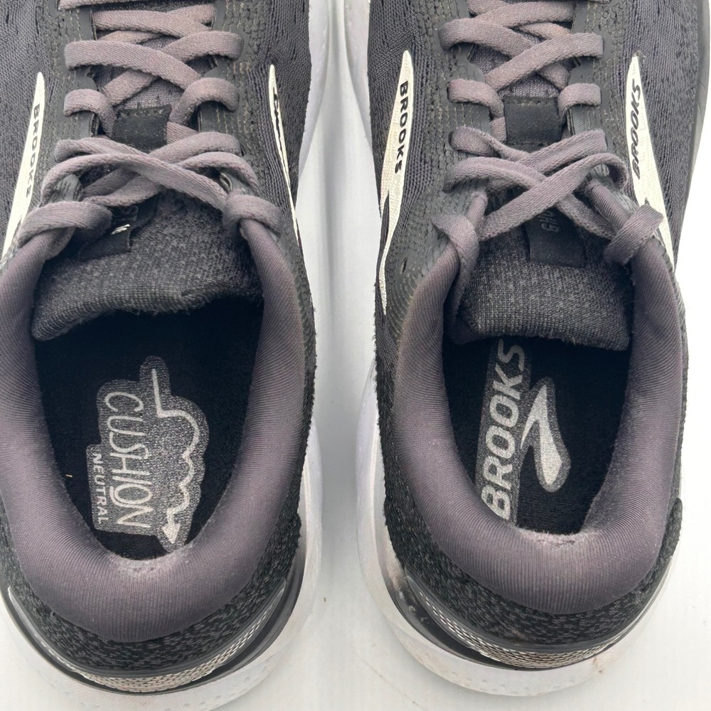 Brooks Ghost 16 Mens Running Shoes Black Grey White Sneakers Size 8D - Picture 8 of 10